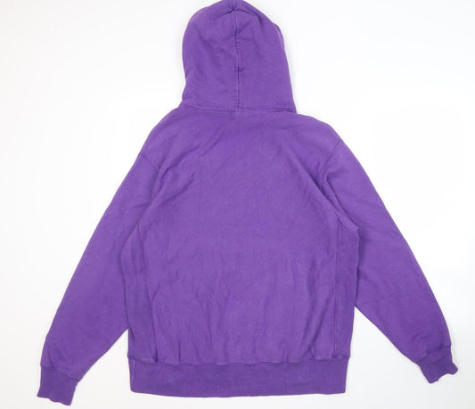 Champion Men's Purple Hoodie Large Pullover