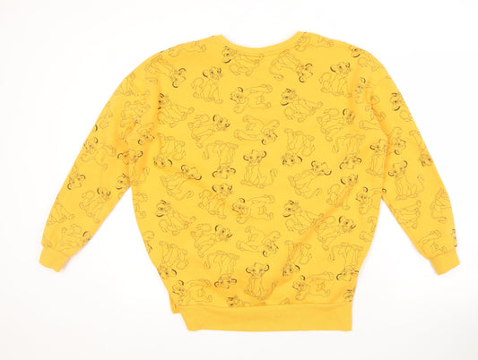 Disney Women's Yellow Lion King XS Pullover Sweatshirt