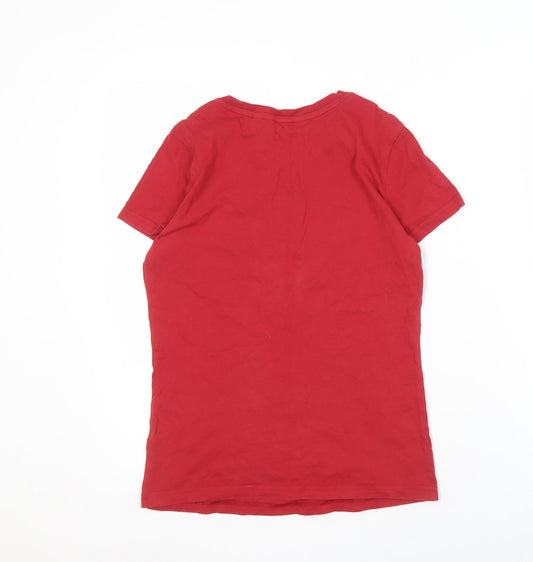 Adidas Women's Red T-Shirt, Size 12, Casual Style