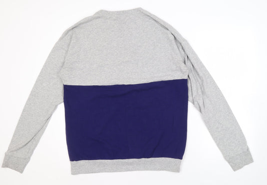 Calvin Klein Men's Grey Blue Pullover Sweatshirt M