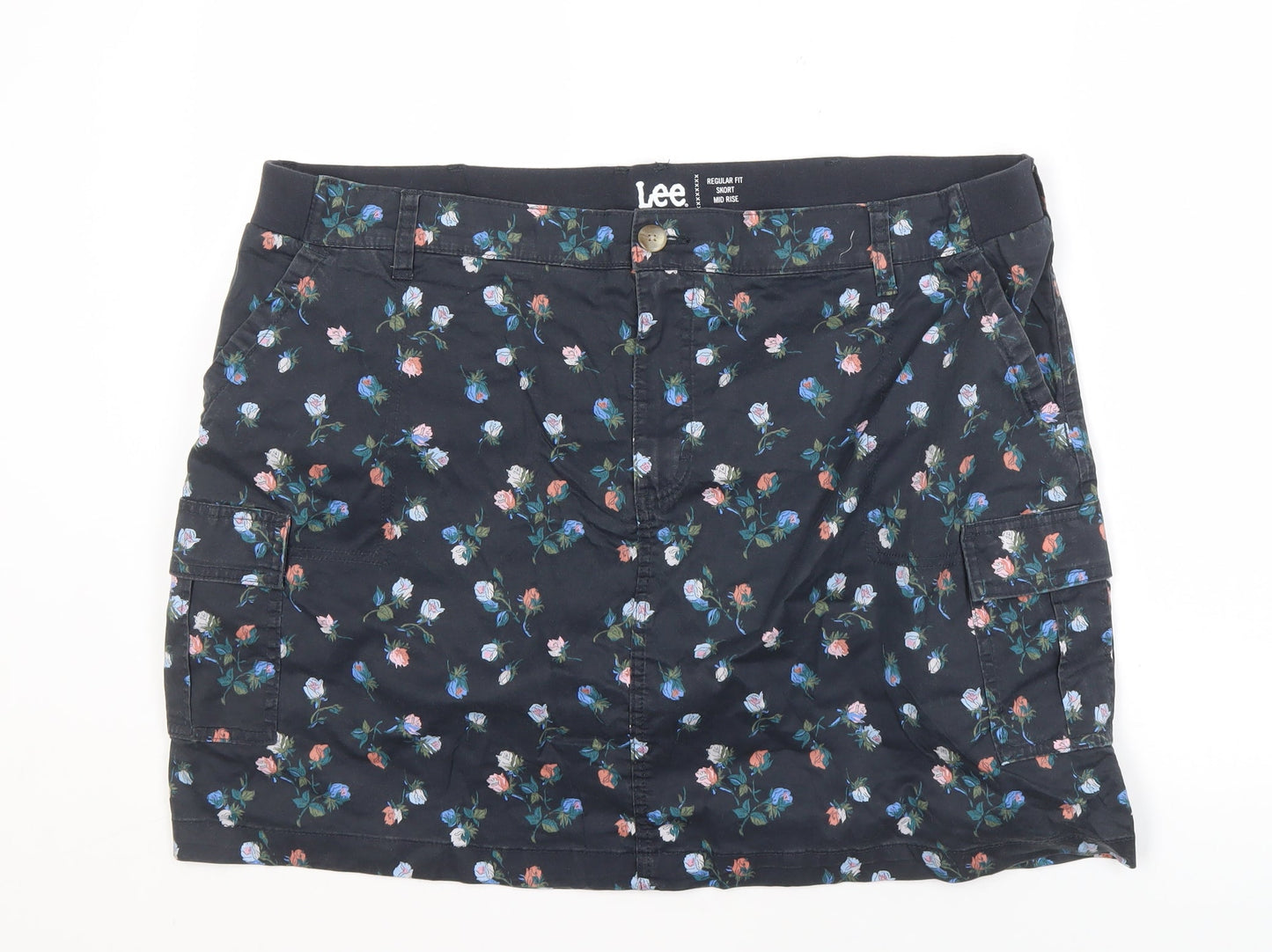 Lee Women's Floral Cargo Skort, Multicoloured, Size 22