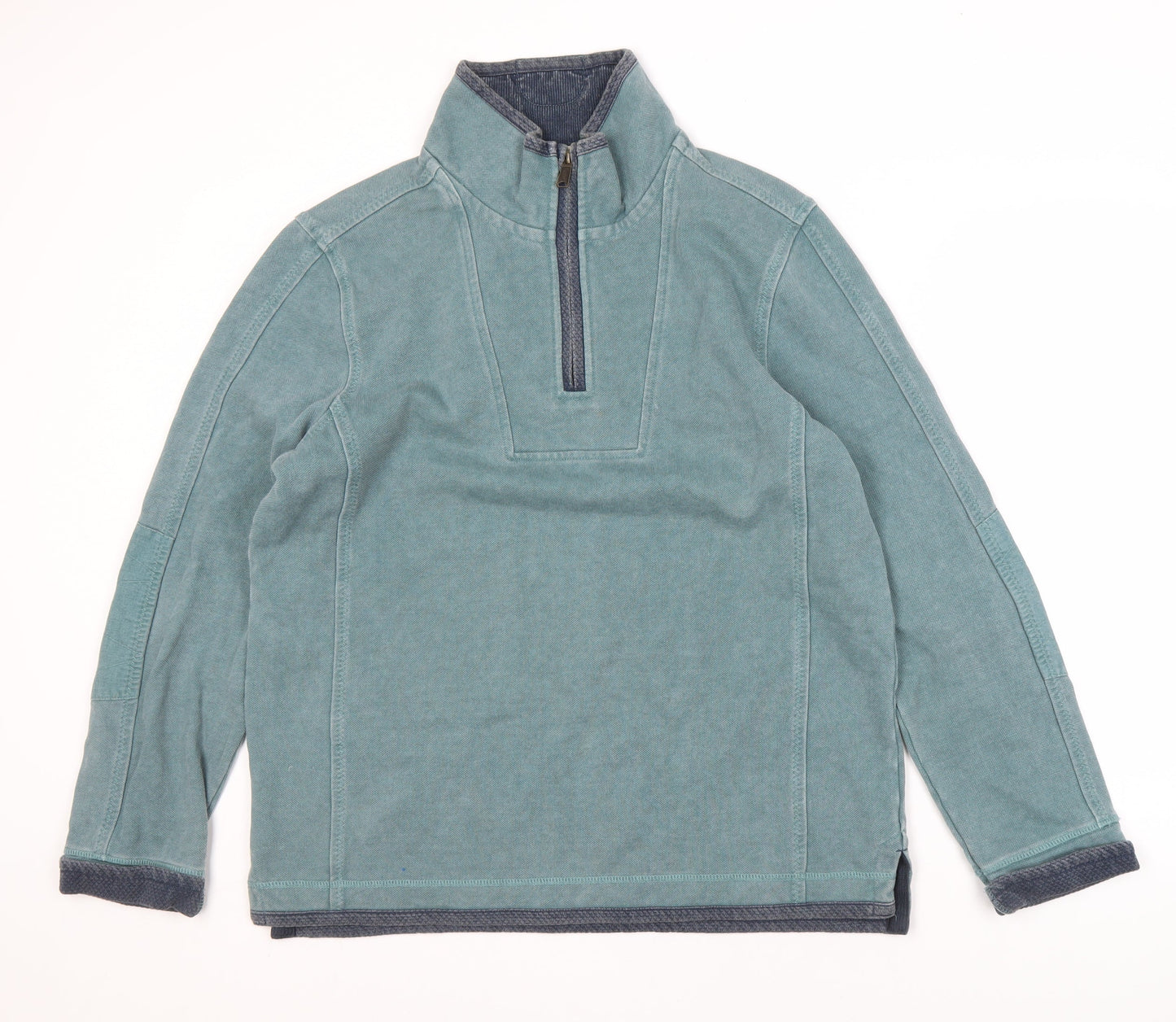 Fat Face Men's Green Long Sleeve 1/4 Zip Jacket