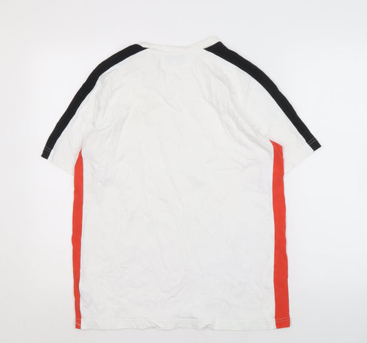 Diesel Men's White T-Shirt, Size S, Short Sleeve