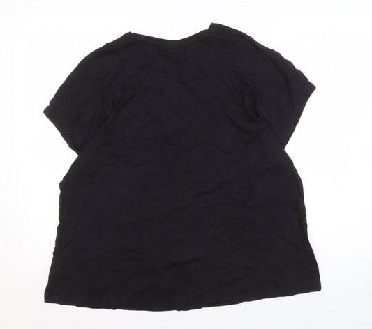 Disney Women's Black Minnie Mouse Sequin T-Shirt Size 22