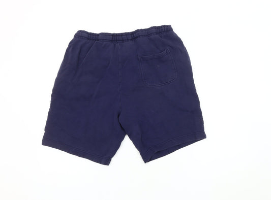 Lyle & Scott Men's Blue Shorts L Elastic Waist Cotton