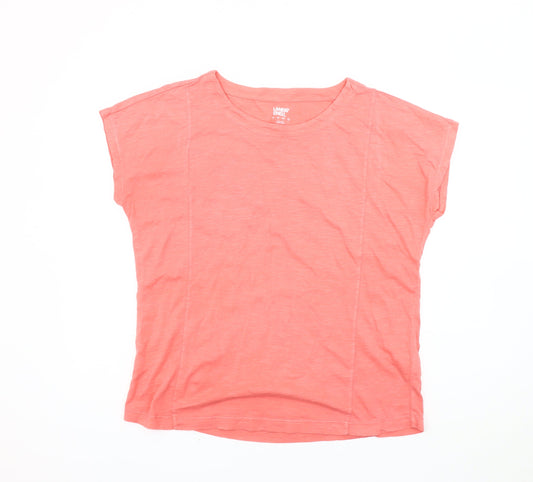 Lands' End Women's Pink Short Sleeve T-Shirt, Size S