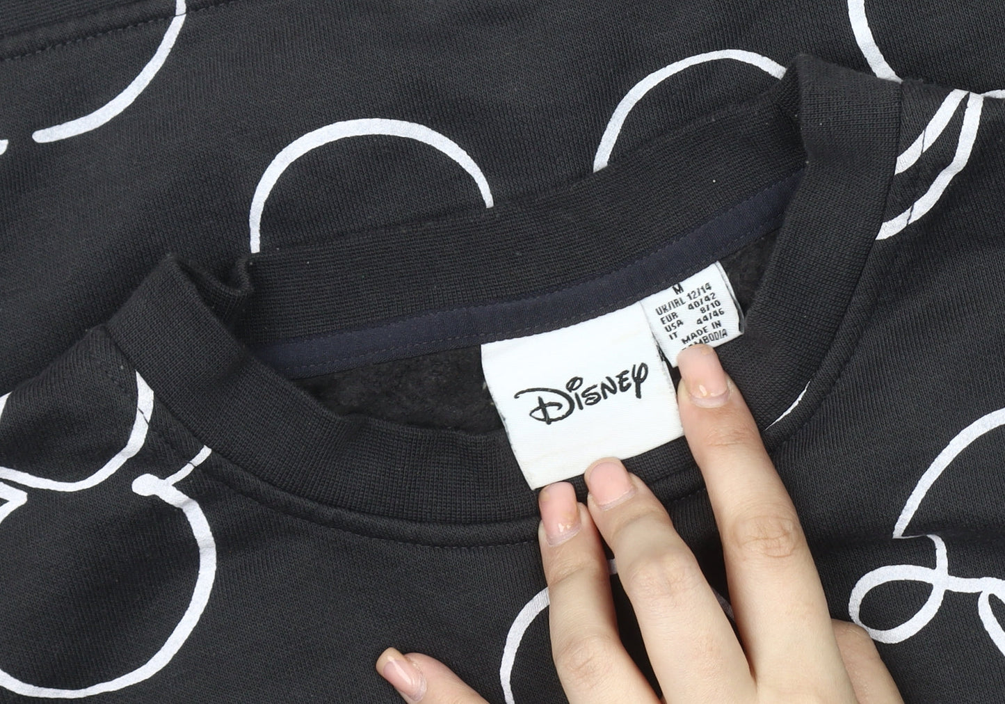 Disney Women's Black Pullover Sweatshirt Size 12