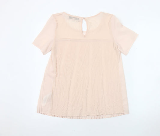 French Connection Women's Pink Pleated Blouse