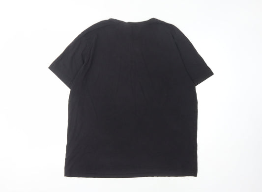 Duck and Cover Men's Black Graphic T-Shirt L