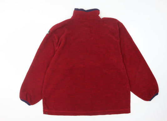 Adidas Men's Red 1/2 Zip Fleece Sweatshirt XL