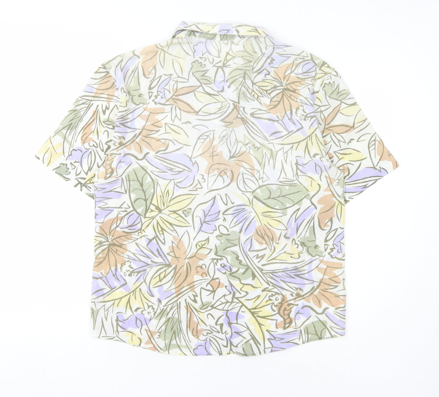 St Michael Women's Multicoloured Floral Button-Up Shirt