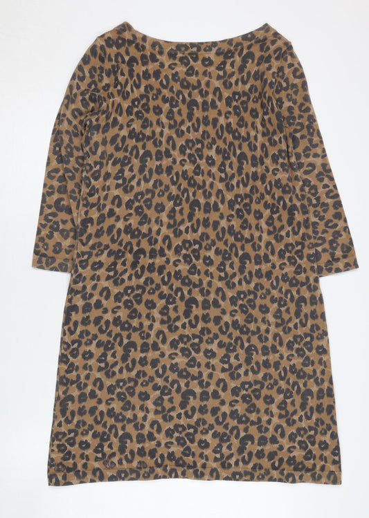 Laura Ashley Women's Brown Shift Dress UK 12