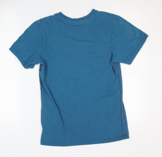 Mens UK Size S Joe Browns Blue Cotton T-Shirt