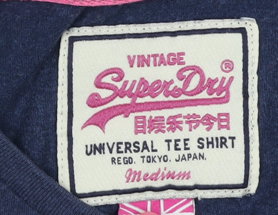 Superdry Women's Blue Medium Vintage T-Shirt