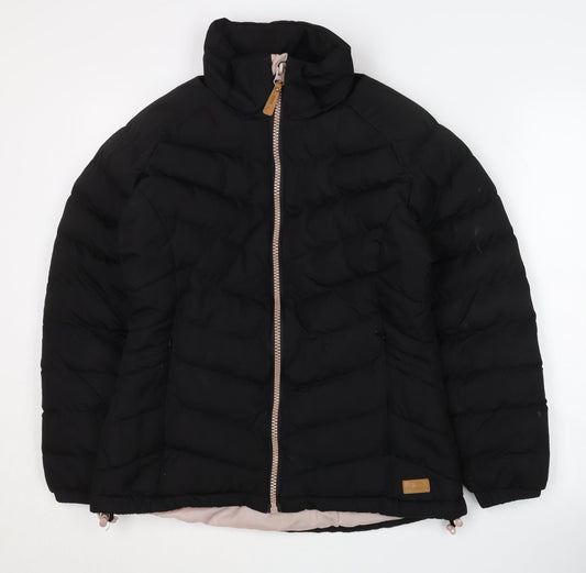 Trespass Women's Black Puffer Jacket Size 10 - Waterproof