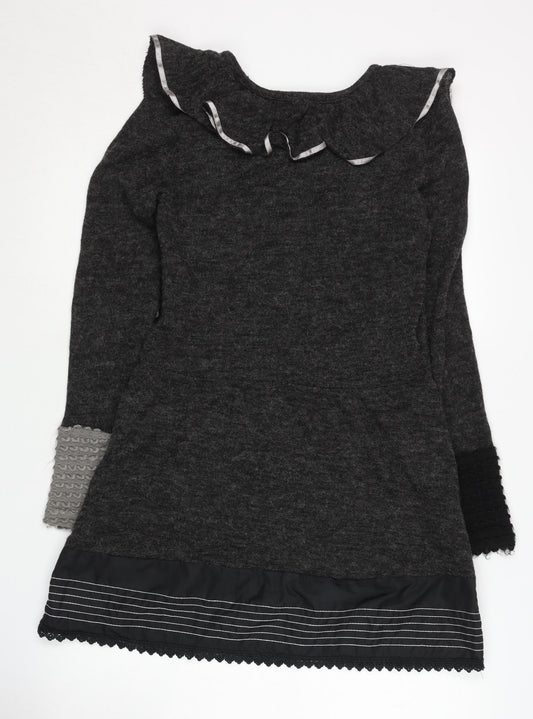 Joe Browns Women's Black & Grey Knit Dress Size 8