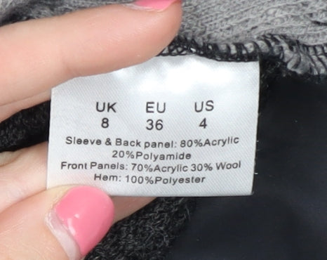 Joe Browns Women's Black & Grey Knit Dress Size 8