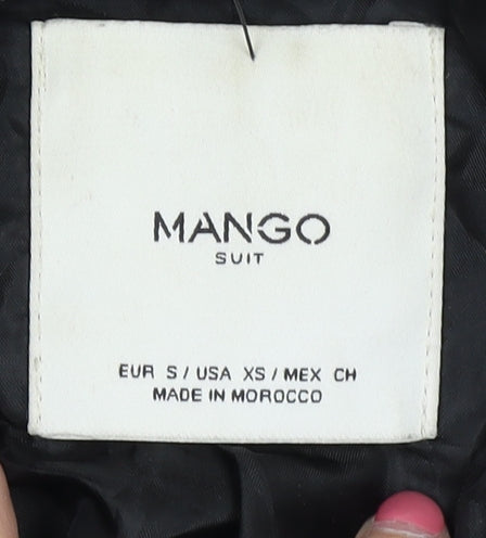 Mango Women's Black Overcoat, Size 8, Classic Style