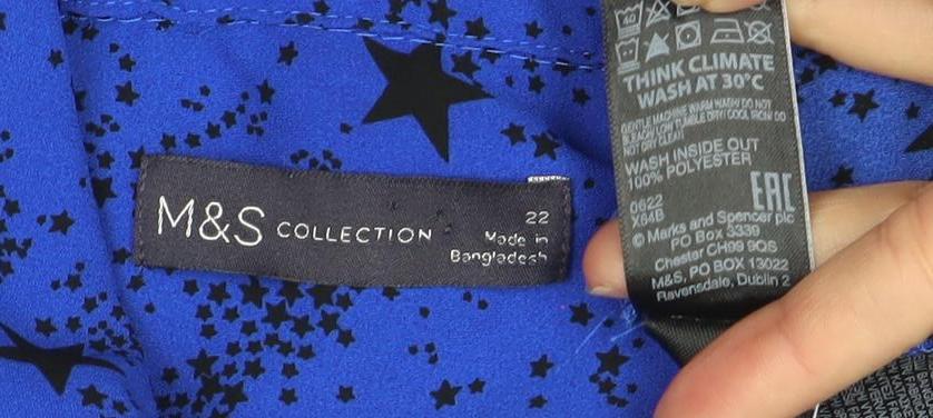 Marks and Spencer Women's Blue Button-Up