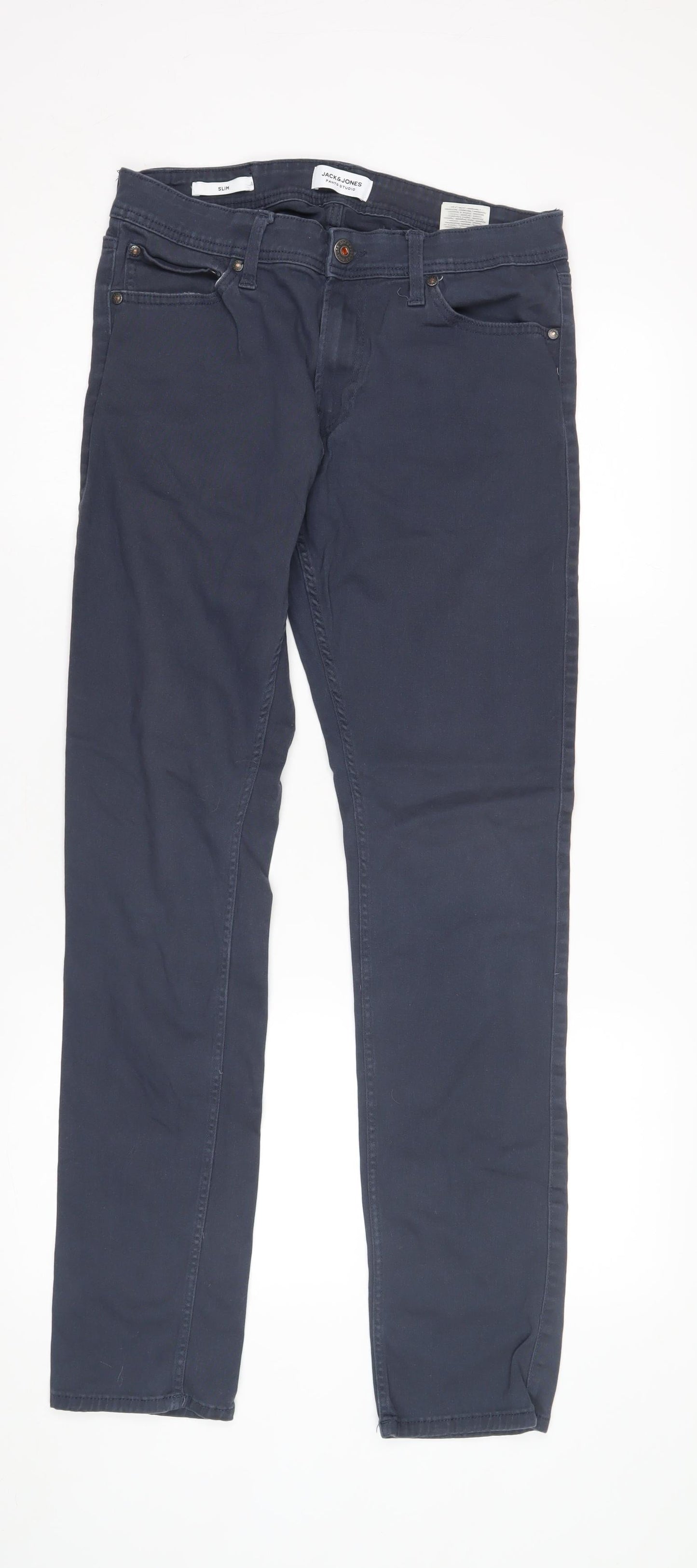 Jack & Jones Men's Blue Slim Chino Trousers 32