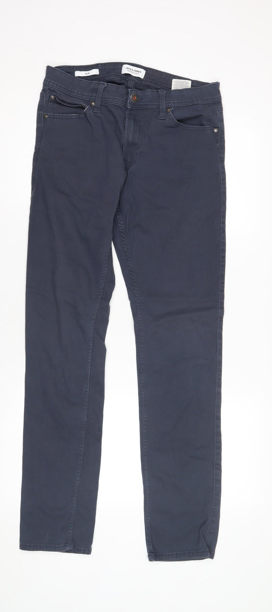 Jack & Jones Men's Blue Slim Chino Trousers 32