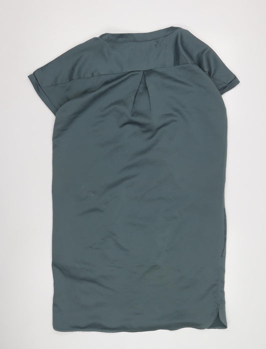 Moss Copenhagen Blue V-Neck Women's Dress, Size M