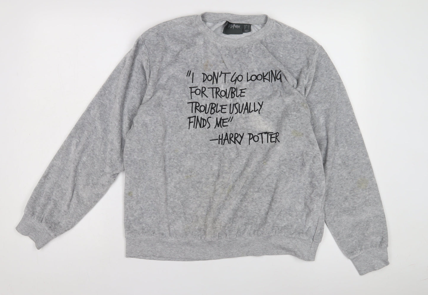 Harry Potter Grey Pullover Sweatshirt Unisex Adults Size 20