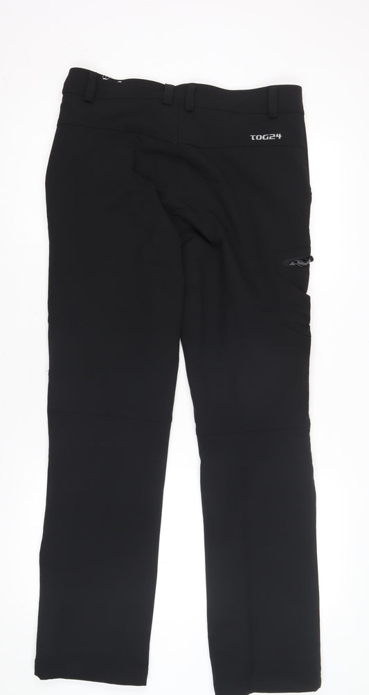 TOG24 Women's Black Straight Trousers Size 12