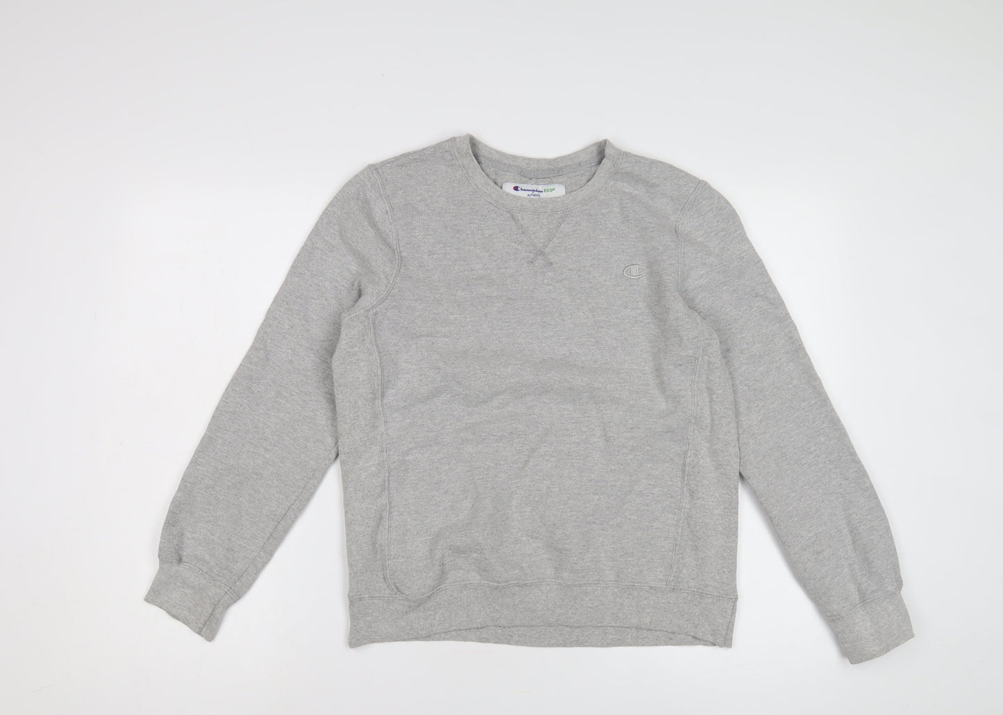 Champion Grey Unisex Sweatshirt M Eco-Friendly Logo