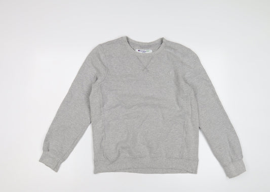 Champion Grey Unisex Sweatshirt M Eco-Friendly Logo