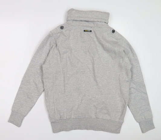 Cross Hatch Men's Grey Medium Sweatshirt with Logo and Zip
