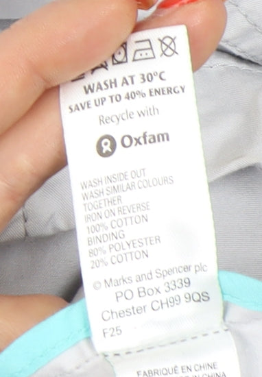 Marks and Spencer Women's Grey Parka Jacket UK 8