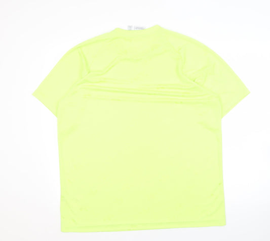 Adidas Men's Green XL Basic Crew Neck T-Shirt