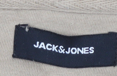 Jack & Jones Men’s Beige Pullover Hoodie, Size M