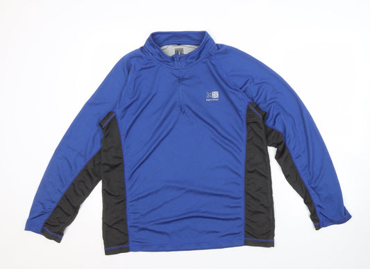 Karrimor Men's Blue XL Long Sleeve Pullover Activewear