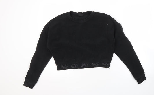 Womens UK S Regular Nike Black Pullover Sweatshirt