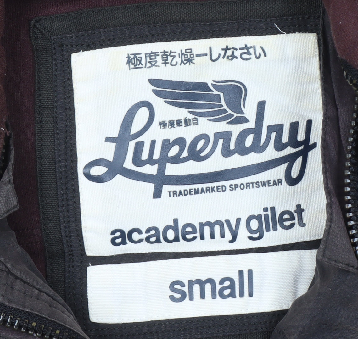 Superdry Women's Brown Hooded Waistcoat, Size S