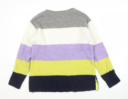 White Stuff Women's Multicoloured Striped Jumper Size 12