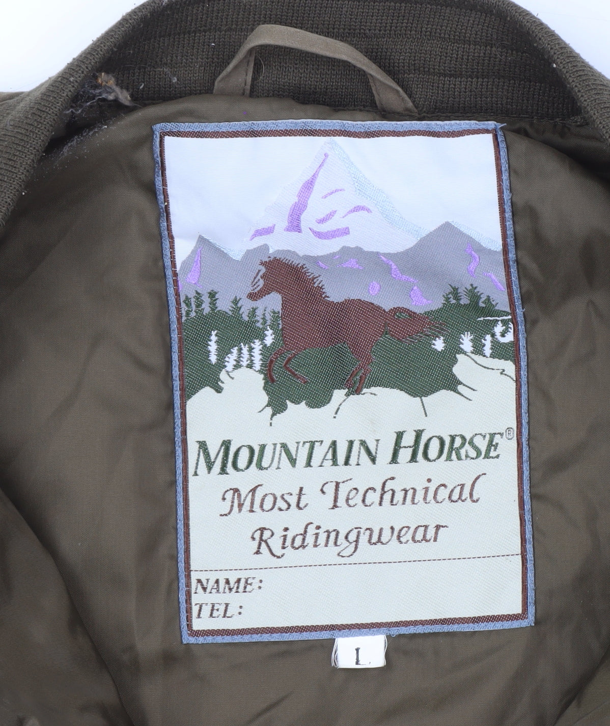 Mountain Horse Men's Green Quilted Jacket L - Outdoor Riding