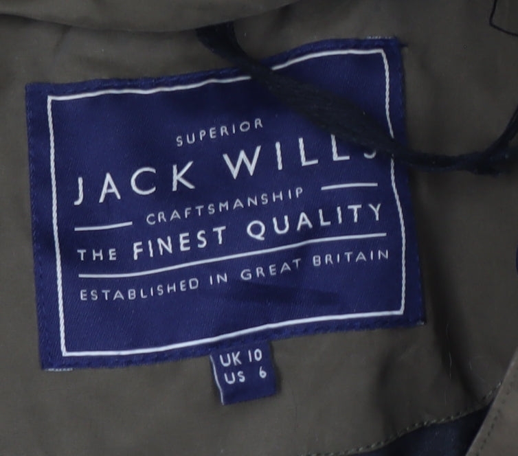 Jack Wills Women's Green Size 10 Puffer Jacket