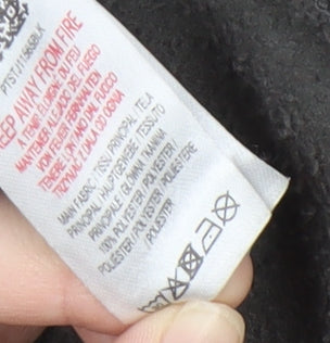 Brand and care label for Peter Storm boys’ grey basic fleece jacket 11-12 years