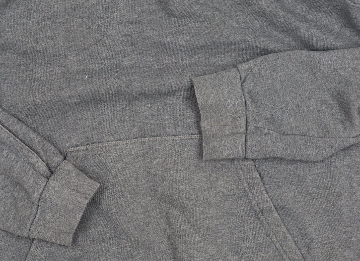 Adidas Men's Grey Pullover Hoodie, M, Logo Accent