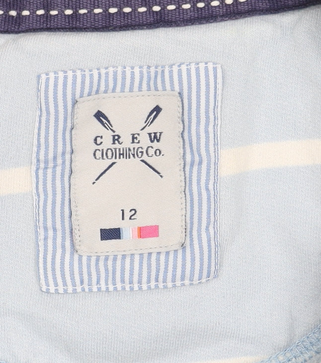 Crew Clothing Women’s Blue Striped Sweatshirt Size 12 Pullover