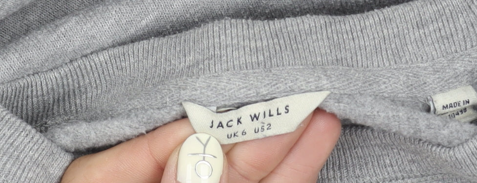 Jack Wills Women's Grey Crew Neck Sweatshirt Size 6