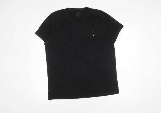 Jack Wills Men's Black Basic T-Shirt Size L