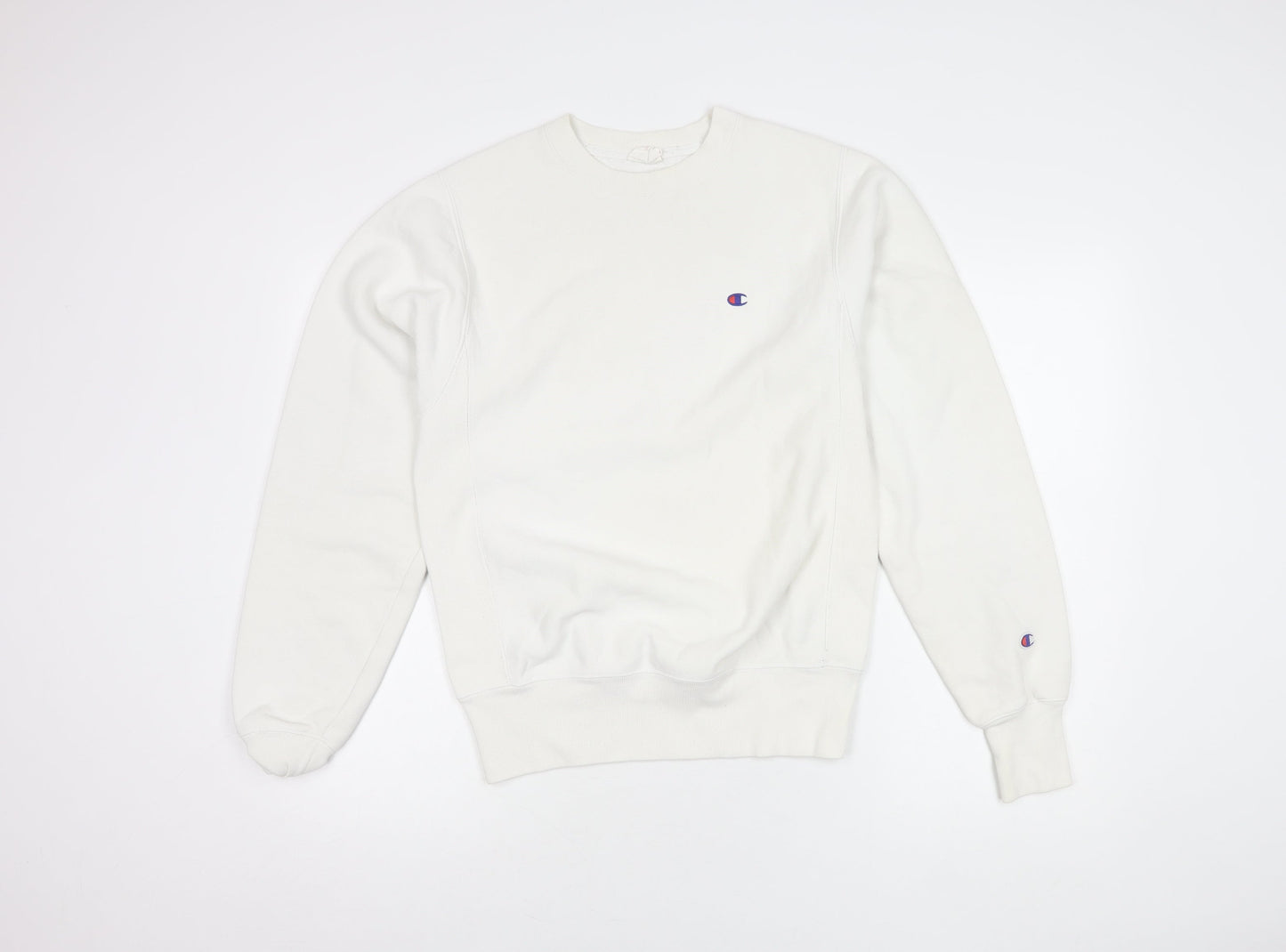 Champion Unisex White XS Logo Sweatshirt