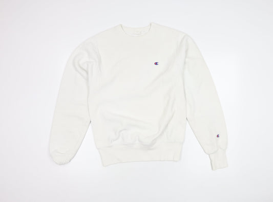 Champion Unisex White XS Logo Sweatshirt