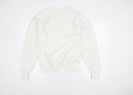 Champion Unisex White XS Logo Sweatshirt