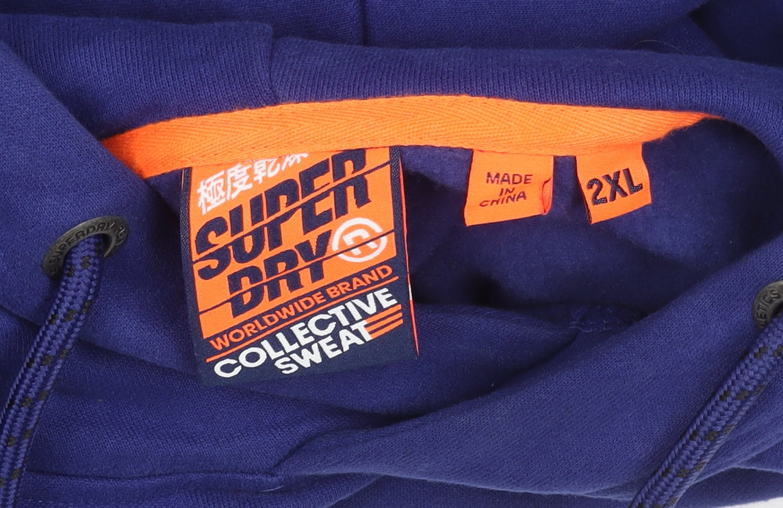 Superdry Men's Blue Pullover Hoodie 2XL