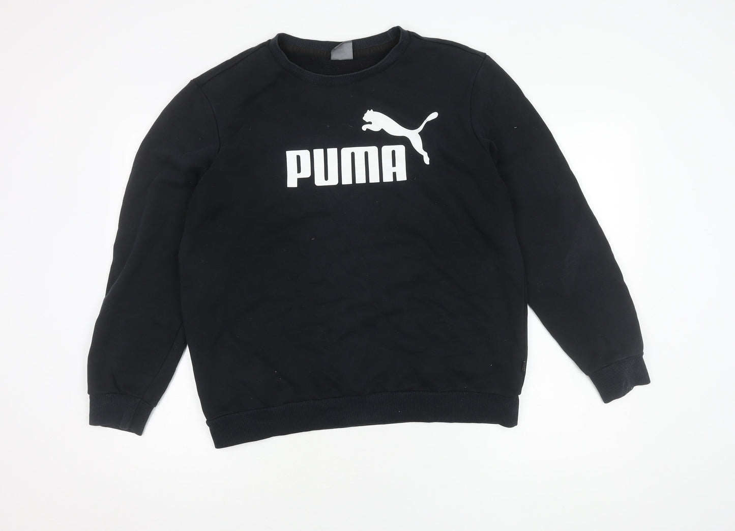 Puma Unisex Black Pullover Sweatshirt, Size M